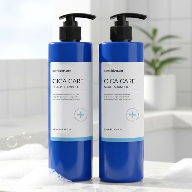 썸블라썸 [1+1] 대용량 비듬 두피 진정 시카케어 스칼프 샴푸 550ml 2개