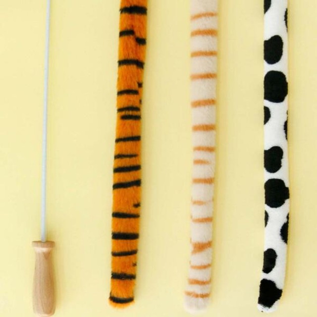 도그웨그 캣냐옹 80cm 사파리 테일 낚시대 고양이 장난감