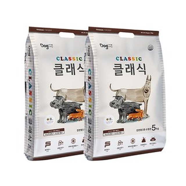 도그랑 강아지사료 클래식 10kg(5kg 2팩) DJ_011