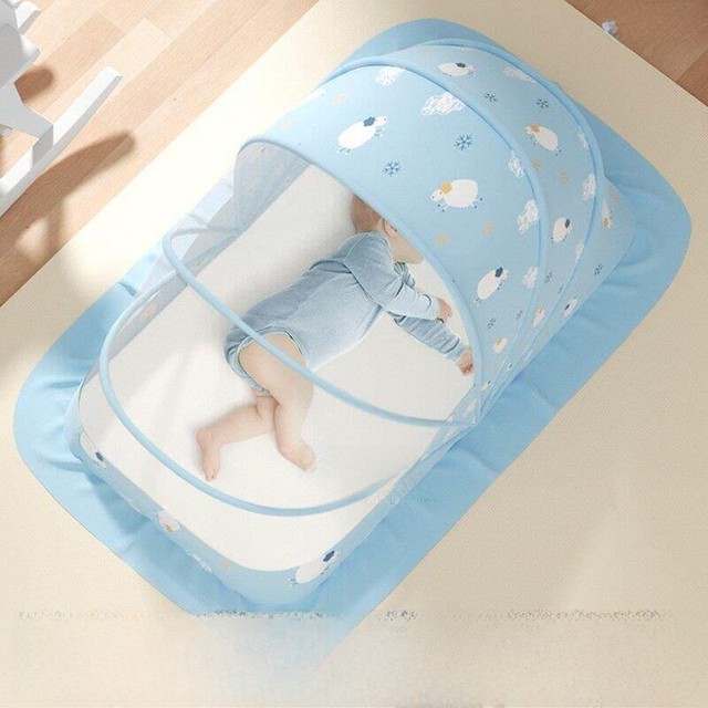 접이식 아기 침대 모기장 풀커버형 유니버셜 라이트 차단 모기 방지 아기 유아용 침대 중국 브랜드