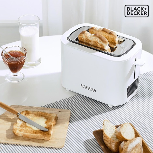 블랙앤데커 LED 디지털 2구 식빵 토스트 팝업 토스터기 6단계 굽기 조절 BXET1250-A
