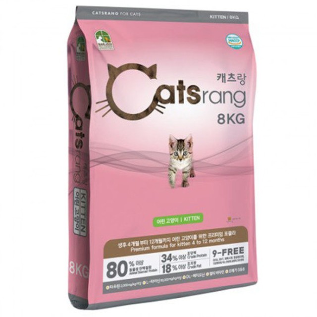 캐츠랑 키튼 8kg 2세이하 아기고양이사료 닭고기참치