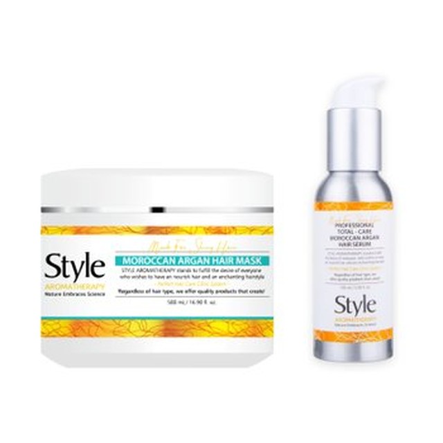 [스타일아로마테라피] 모로칸 아르간 헤어팩 대용량 500ml+모발영양 헤어오일 에센스 100ml 2종[이마트몰] [모로칸 아르간 헤어팩+헤어오일]