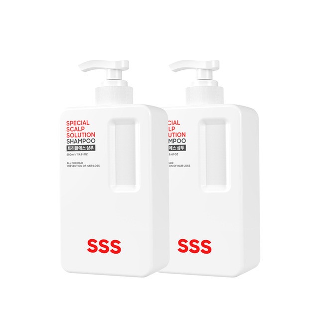 트리플에스 [1+1] 약산성 탈모샴푸 580ml + 580ml 헤어케어 샴푸 린스