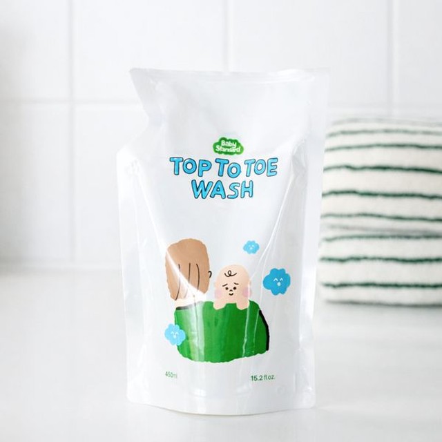 [보리보리] 베이비스탠다드 베이비스탠다드 탑투토워시 리필 450ml 아기 약산성 올인원 바디워시 바스앤샴푸