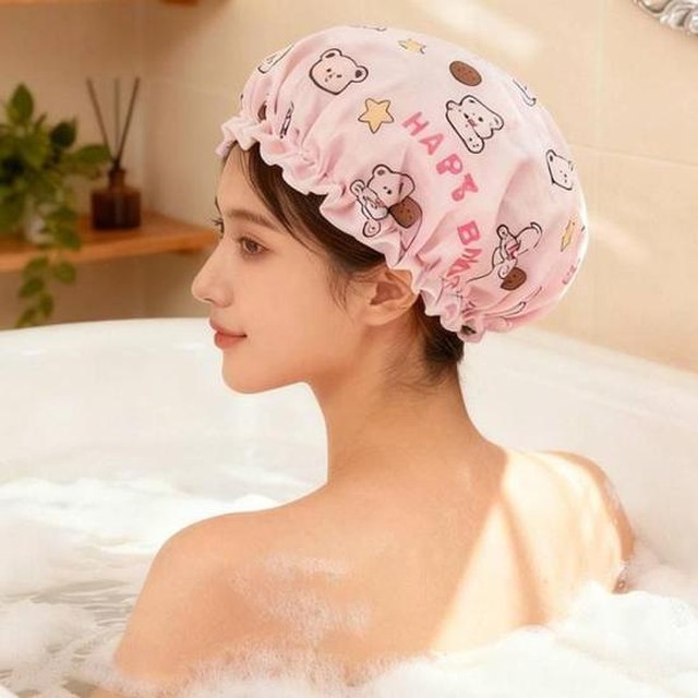 목욕 염색모 세안 샤워캡 방수 모자 위생모 헤어캡