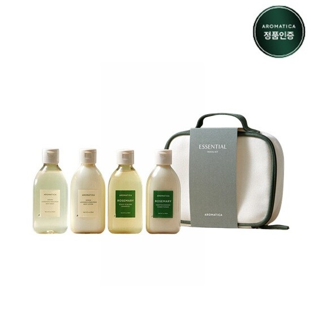아로마티카 트래블패키지 (로즈마리 샴푸100ml + 컨디셔너100ml + 바디워시100ml + 바디로션 바디워시100ml)