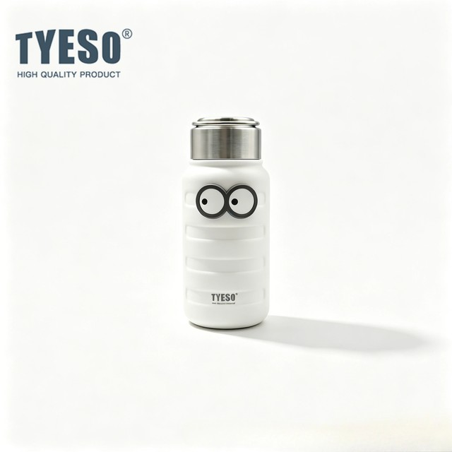 Tyeso 270ml 휴대용 보온병 스테인리스 스틸 진공 플라스크 대용량 보온 텀블러 음료 컵 물병