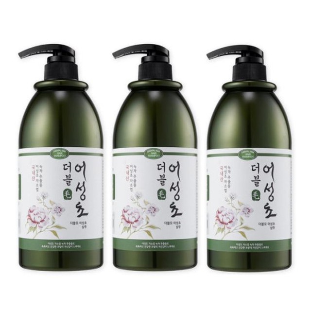 더블모 어성초 두피케어 약산성 대용량 탈모샴푸 1000ml 3개
