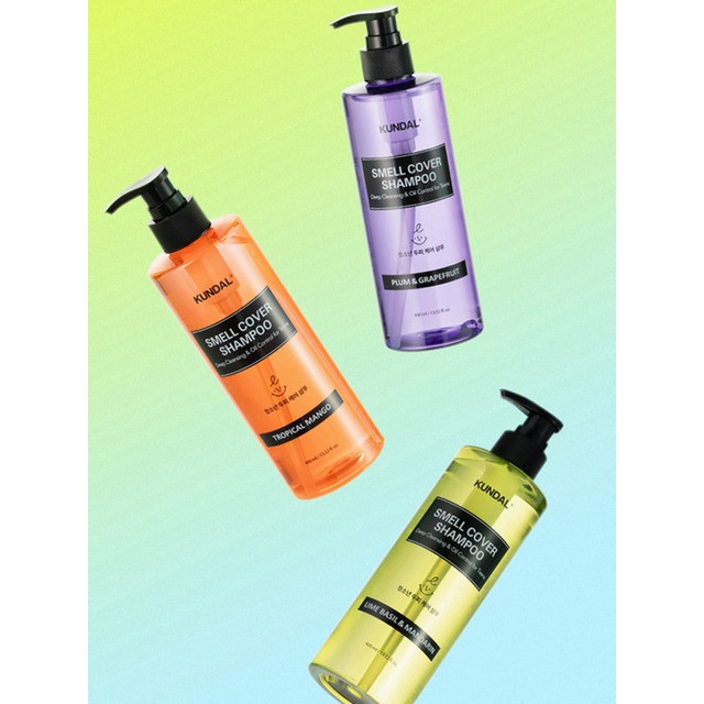 쿤달/올데이 스멜커버 청소년샴푸 400ml 2개 (향 선택)/헤어케어 샴푸/린스