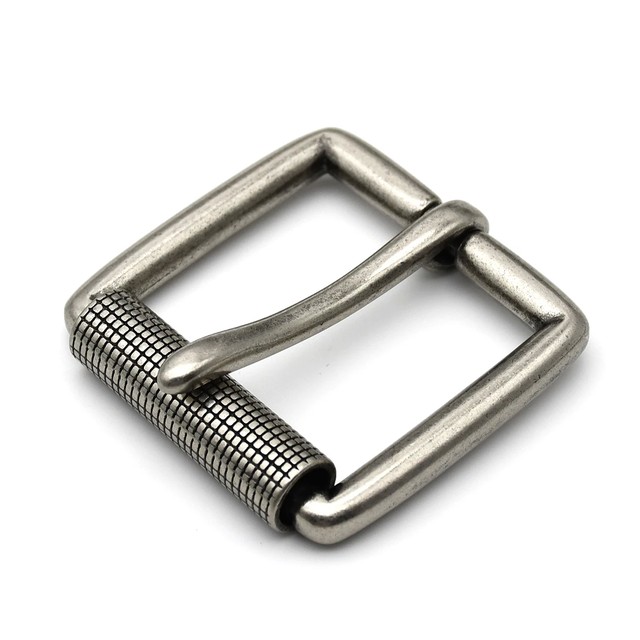 1 조각 40mm 합금 벨트 버클 남자 롤러 핀 버클 허리띠 머리 가죽 공예 벨트 부품 액세서리 청동 실버