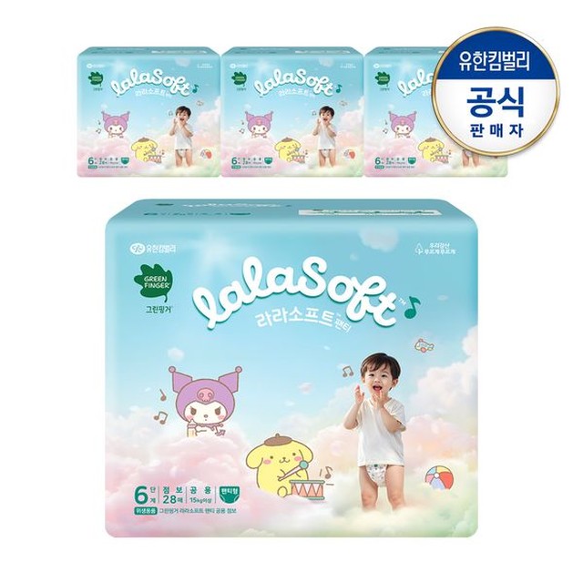 그린핑거 라라소프트 팬티형 기저귀6단계28PX4개