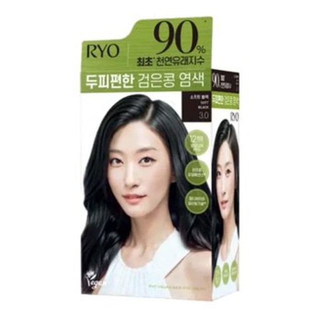 [신세계 규격] 아모레 려 비건 두피편한 검은콩 염색 3.0 소프트블랙 [8809925157262]