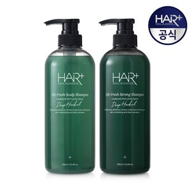 [헤어플러스] 헤어플러스 오프레시 탈모완화 스캘프 비듬샴푸 700ml+스트롱 지성샴푸 700ml[이마트몰]