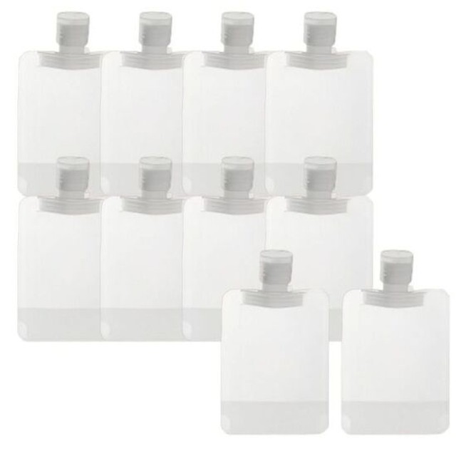 [하프클럽/에이치플러스몰]여행용 샴푸 로션 손세정제 소분 50ml 투명파우치 10pcs 1set