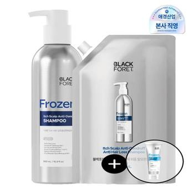 [블랙포레] 블랙포레 비듬케어 탈모샴푸 500ml + 450ml 리필 +250ml 샴푸 [이마트몰]