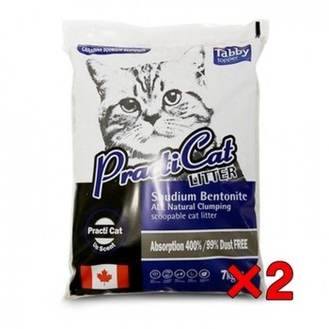 탑퍼 프락티캣 무향 10L(7kg) (2개묶음) 프락티캣 무향 고양이모래 10L 7kg 대용량 먼지없음