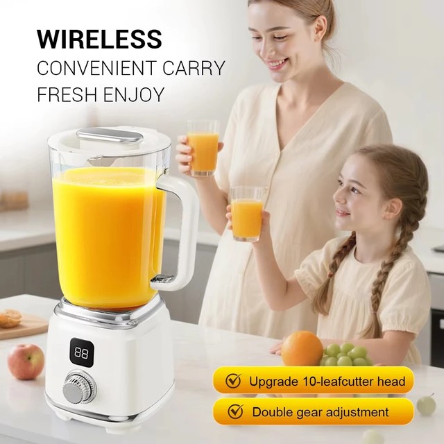 전기 휴대용 Juicer 신선한 과일 믹서 10 블레이드 600ML 다기능 Juicer 얼음 분쇄기 스무디 블렌더 홈 주방 도구