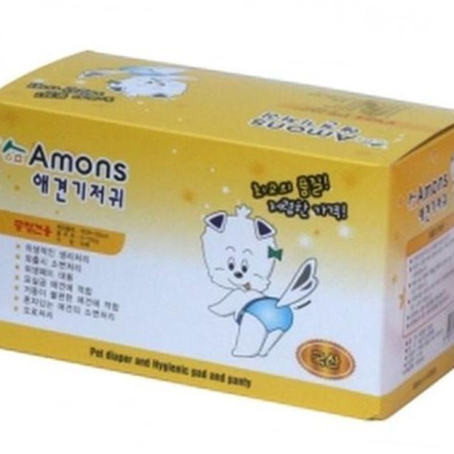 아몬스 강아지 배변 패드 애견 팬티 중형 10매 위생 용품