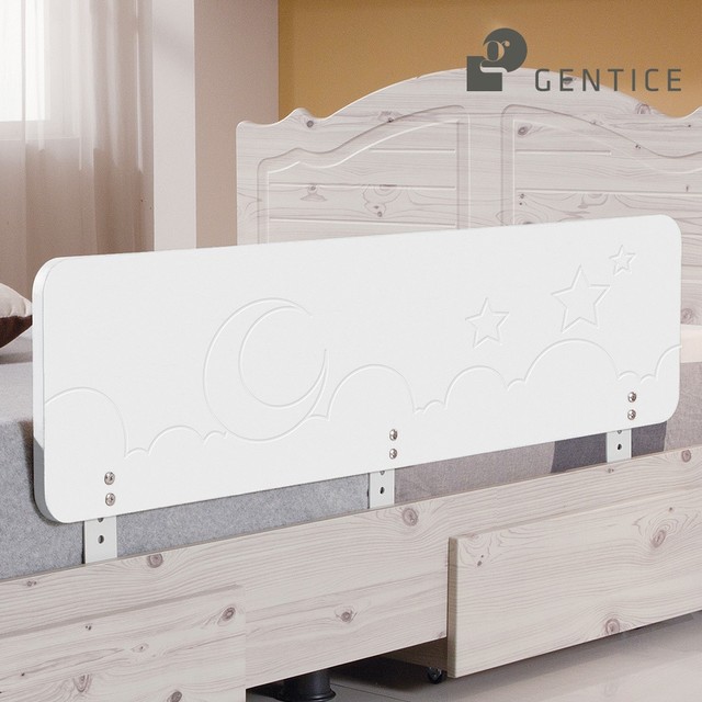 젠티스 국산 어린이 침대안전가드 낙상방지 침대가드 음각 120cm 일반 고급 브라켓 - 화이트(일반 최대42.5cm)