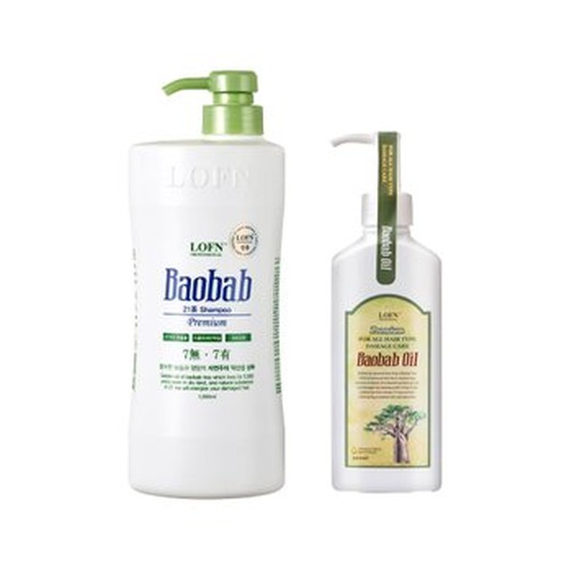 [로픈] 로픈 바오밥 (약산성) 건성샴푸 1000g + 프리미엄 헤어오일 200g[이마트몰]