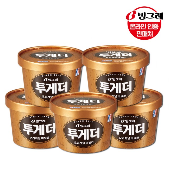투게더 바닐라 오리지널 900ml 5개 /아이스크림