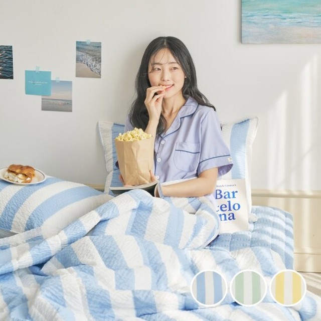 ON 팝핑 시어서커 싱글 차렵이불 150X200