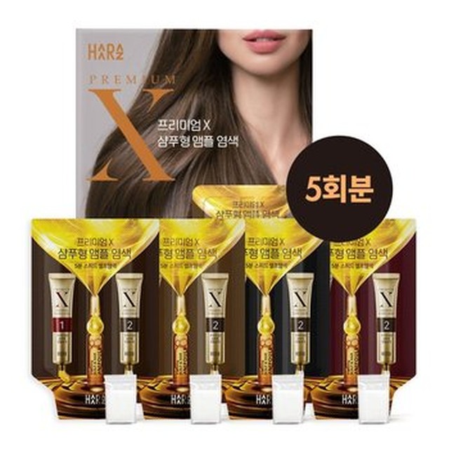 [기타] 셀프 새치커버 프리미엄X 샴푸형 앰플 염색약(5회분)[이마트몰]