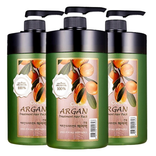 과일나라 아르간 트리트먼트 헤어팩 1000ml 3개 손상모 케어
