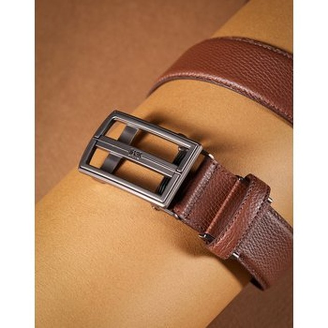 닥스 26FW DAKS MATT 브라운 남성 소가죽 자동벨트 DBBE6F511W3