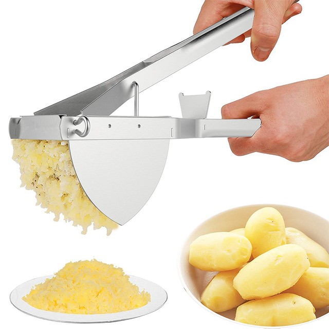 LMETJMA 감자 Ricer 스테인레스 스틸 감자 사수기 이유식 과일 야채 Juicer 에 대한 헤비 듀티 감자 Ricer 사수기