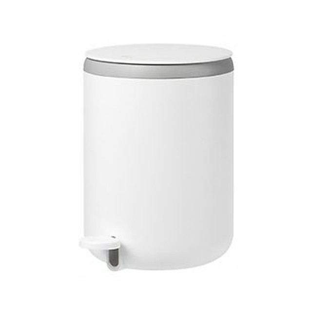 시스맥스 페달형 휴지통 5L 화이트쿨그레이 쓰레기통 (1개입) WFP7YTX