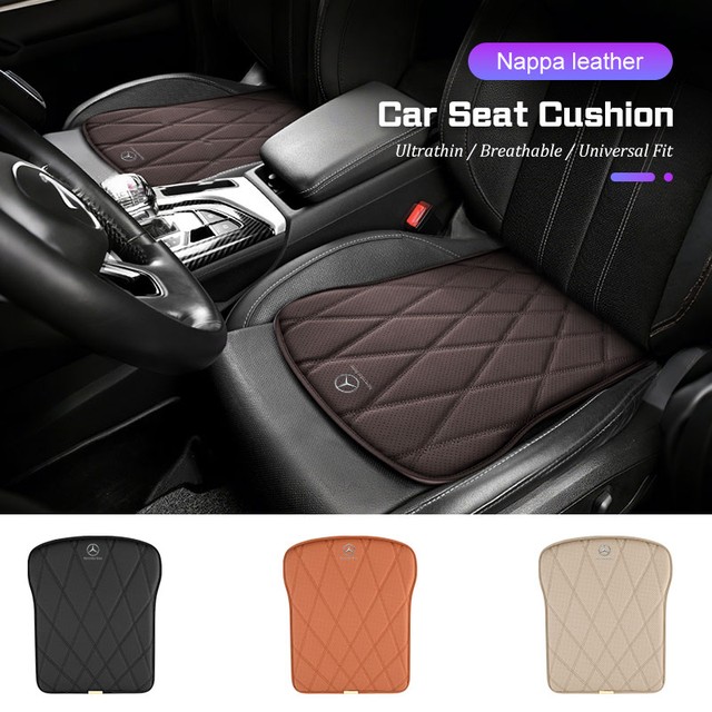 메르세데스 벤츠 A B C E S G R 클래스 GLC CLE CLA GLB E200 통기성 카시트 쿠션 사계절 논슬립 패드 가죽 쿠션