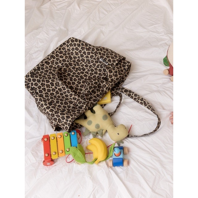 세르 Multi Pocket Tote Bag (Floral Leopard) 에코 캔버스백 에코백
