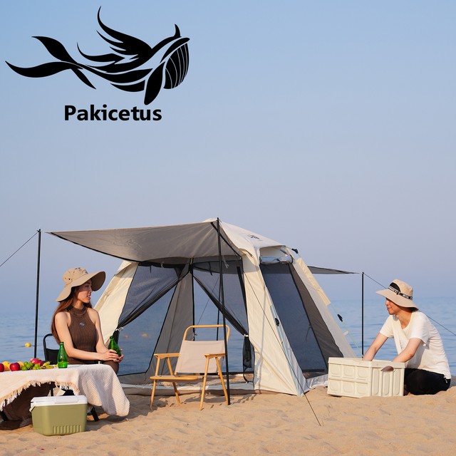 PAKICETUS 인스턴트 팝업 텐트 1~3인용 자동 설치 이중 도어 경량 쉘터 (캐리백 포함) 캠핑 백패킹용