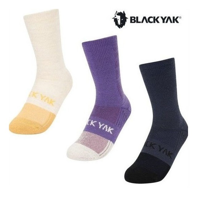 블랙야크 BLACKYAK 남여공용 사계절 기능성 등산양말 소프트울크루삭스 (3컬러) 2BYSCXU909 GD