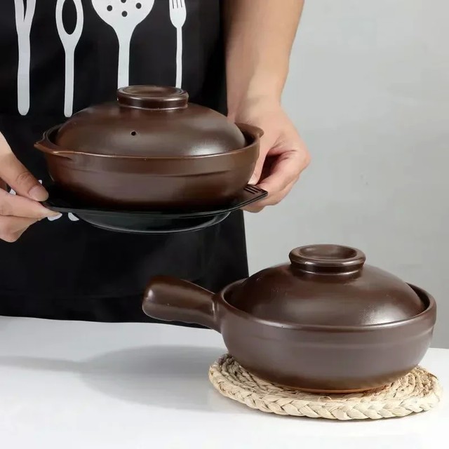 도자기 수프 냄비, 찜밥, 치킨 라이스, 내열성 냄비, 가스 클레이 포트, 요리 용품, 600ml, 900ml