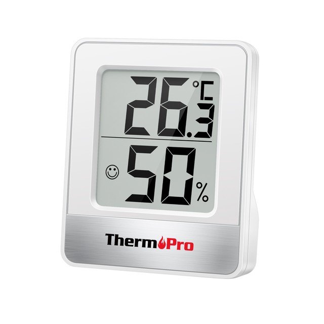 가정용 기상 관측소 용 ThermoPro TP49 미니 디지털 실내 온도계 습도계 블랙 화이트