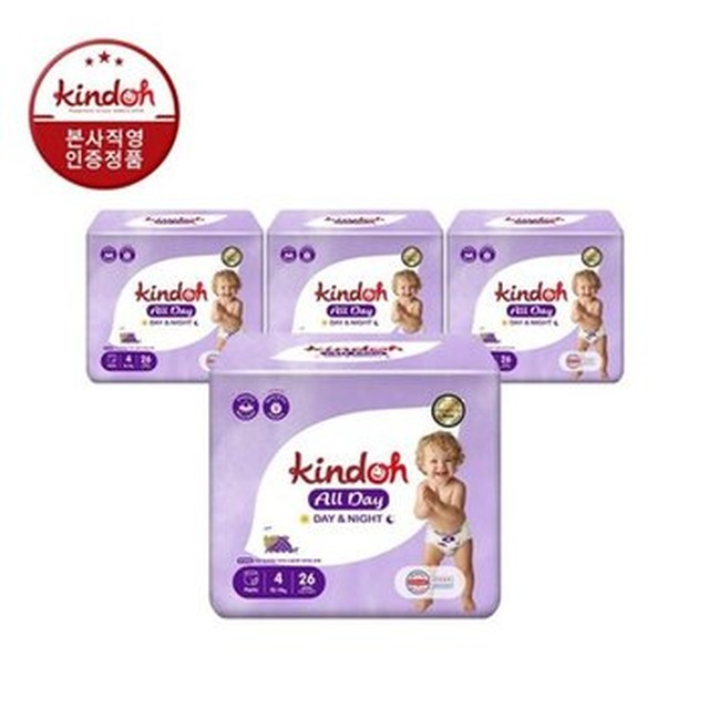 킨도 프리미엄 뉴올데이 팬티형 기저귀 4-6단계 4팩 x 2박스