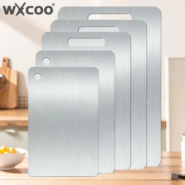 WXCOO 스테인레스 스틸 두꺼운 도마 주방 야채 도마 곰팡이 방지 반죽 도마