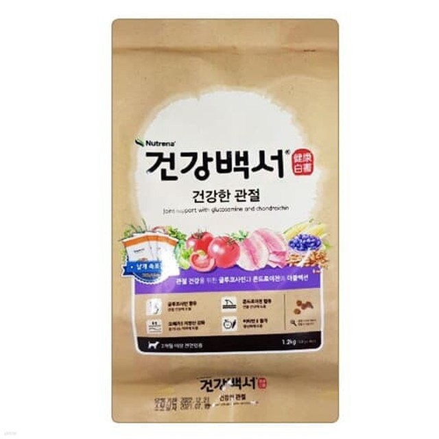 애견 강아지 사료 건강백서 건강한 관절 체중관리 근육강화 1.2kg