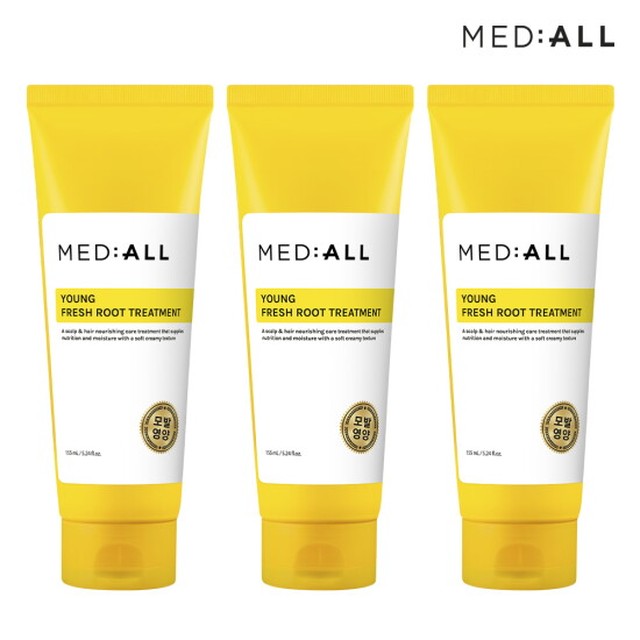 메디올 영 프레시 루트 모발강화 트리트먼트 155ml 우디허발향 3개