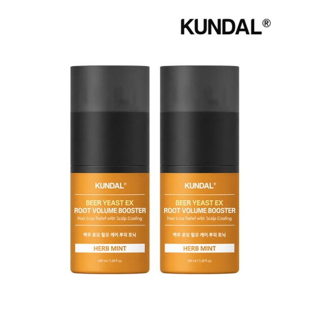 쿤달 맥주효모 EX 탈모케어 두피 토닉 허브민트 100ml x2개