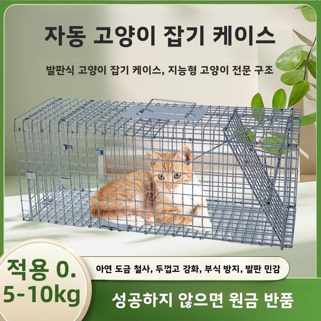 자동 페달 고양이 트랩 대형 감도형 야생 고양이 강아지 포획기 창의적인 선물 축제 용품 엔터테인먼트