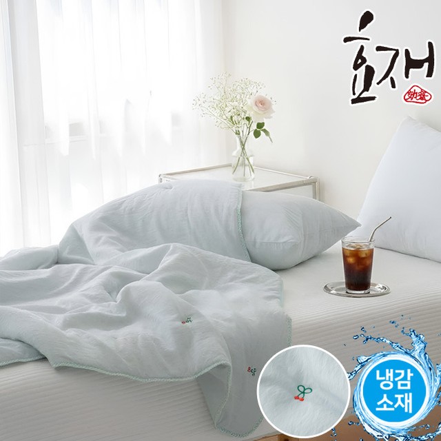 룸피니 여름 냉감 자수 차렵이불(Q) by효재