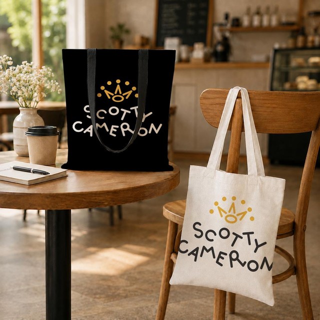 브랜드 S-Scotty C-Cameron 보관 가방 재사용 가능한 패션 미적 감각 독특한 쇼핑백 대용량 캔버스 토트 백