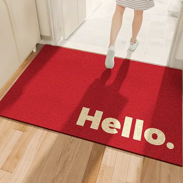 한국산 헬로 PVC 코일 도어 매트, 먼지 제거, 긁기, 야외 도어 매트, 입구 현관 바닥 매트, 미끄럼 방지 발 매트, 웰컴 매트