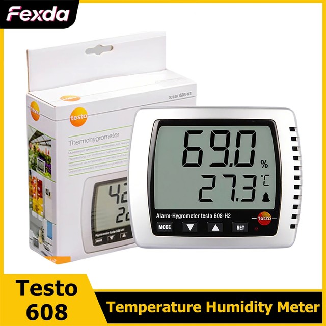 Testo 608-H1 H2 전자식 고정밀 온습도계 LCD 디스플레이 온도 및 습도 측정기 산업용 이슬점 측정기