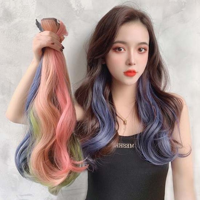 롤링볼륨 포인트 헤어피스 붙임머리 SD-221026 예뻐지 웨이브 자연스러운 염색 부분가발 인모 통가발 머리 패션남자가발 피가발 고정대 롤링볼륨