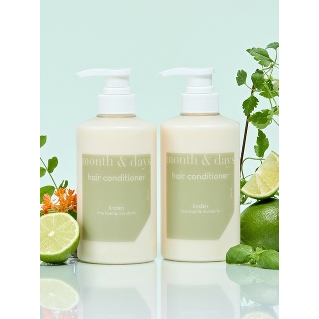 먼스앤데이즈 [1+1] 먼스앤데이즈 퍼퓸케어 컨디셔너 린든 라임 앤 바질 만다린 500ml 2개 헤어케어 샴푸 린스